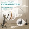 LENOK Cat Fishing Toy with Suction Cup and Feathers -