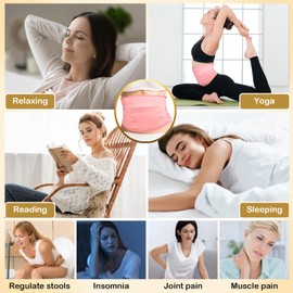 2Pcs Organic Castor Oil Pack Wrap Kit Reusable Adjustable Washable for Liver Detox Waist and Neck Wrap for Unisex Adult