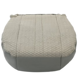 KUAFU Driver Side Seat Cover Compatible with 2003-2018 Chevy Express GMC Savana Van 1500 2500 3500 Replacement Cloth & Artificial Leather Pewter Gray