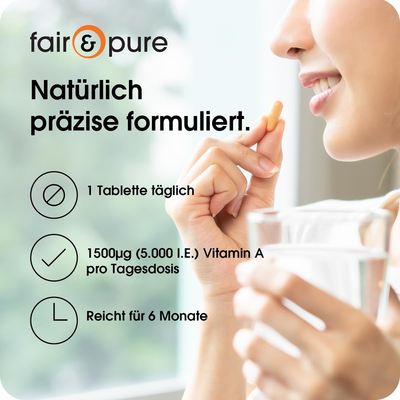 Fair & Pure Vitamin A 5000 IU (1500 μg), 180