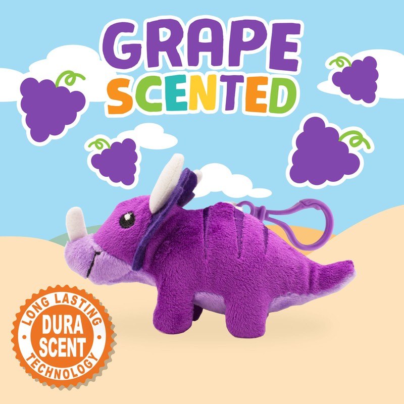 Scentco Dino Dudes Backpack Buddies - Scented Plush Toy Dinosaur