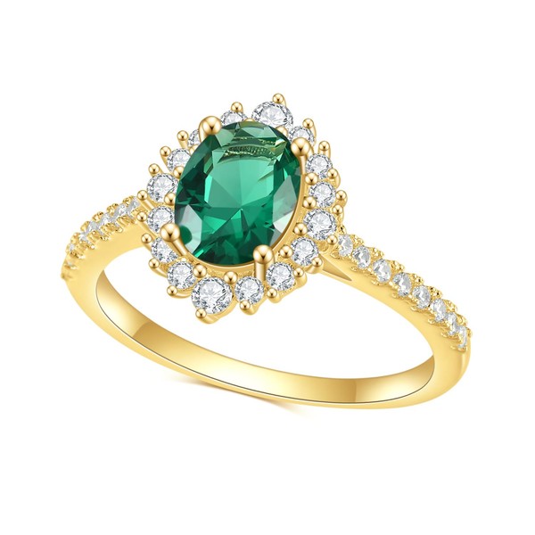 WSX 18K Yellow Gold Plated Silver 1.5 Carat 6 *