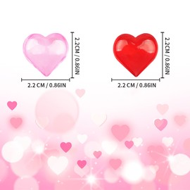 Fangoo 110 Pieces Red Pink Acrylic Heart Gems for Valentine's Day Decor Heart Rocks Vase Filler Table Scatter for DIY Crafts Engagement Wedding Anniversary Home Decoration