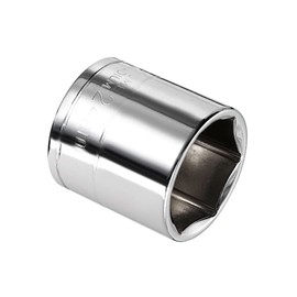 Kozelo 6 Point Shallow Socket - [3/8 Inch x 24mm] Square Drive for Car Mechanical Equipment Repair Use, CR-V Steel Metric Sizes