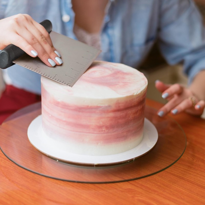 Stainless Steel Dough Bench Scraper & Chopper, Pastry Cutter for