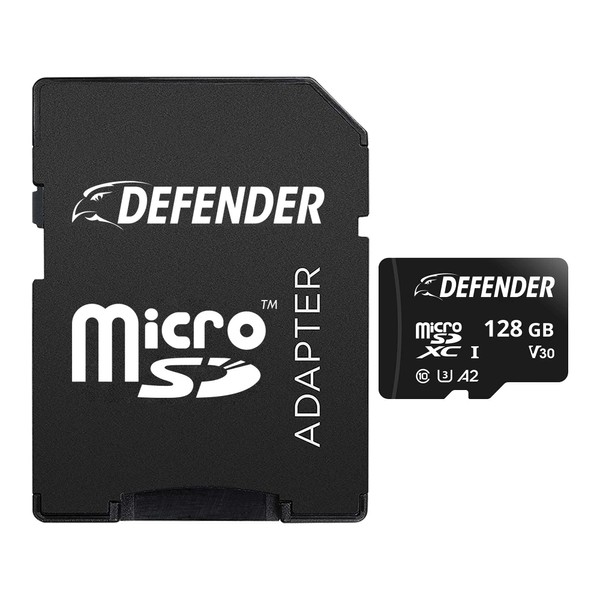 Defender 128GB Micro SD Card with Adapter – High-Speed UHS-I