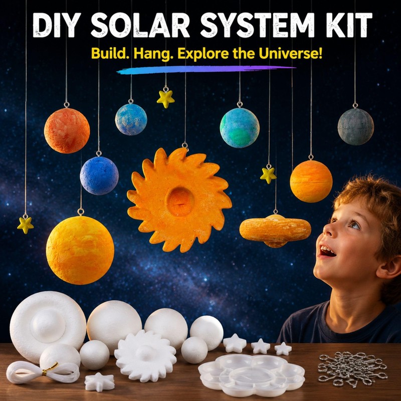 Hanging Solar System Project Kit, DIY Solar System Model Kit