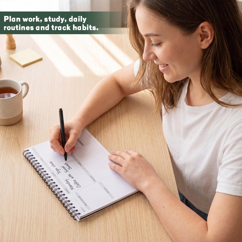 Weekly To Do List Notepad, 6.3''x 11.2'' Weekly Desk Planner