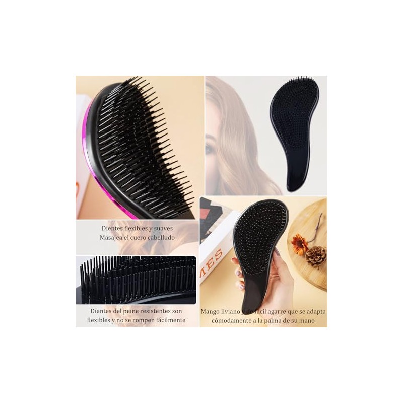 Royal Blue Detangling Comb,RUAKIVA Cepillo para Cabello,Desenreda Tu Cabello Fácilmente,Cepillo