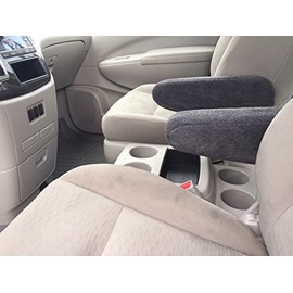 Auto Console Covers- Compatible with The Nissan Quest 2007-2017 Auto Armrest Covers for Front Bucket Seats - Protect Fold Down Armrest with Fleece Fabric-One Pair- Custom Fit Large