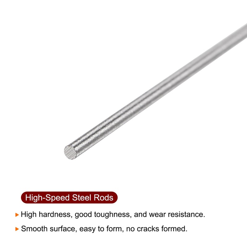 sourcing map 15pcs Round Rods 1.1mm x 100mm High Speed
