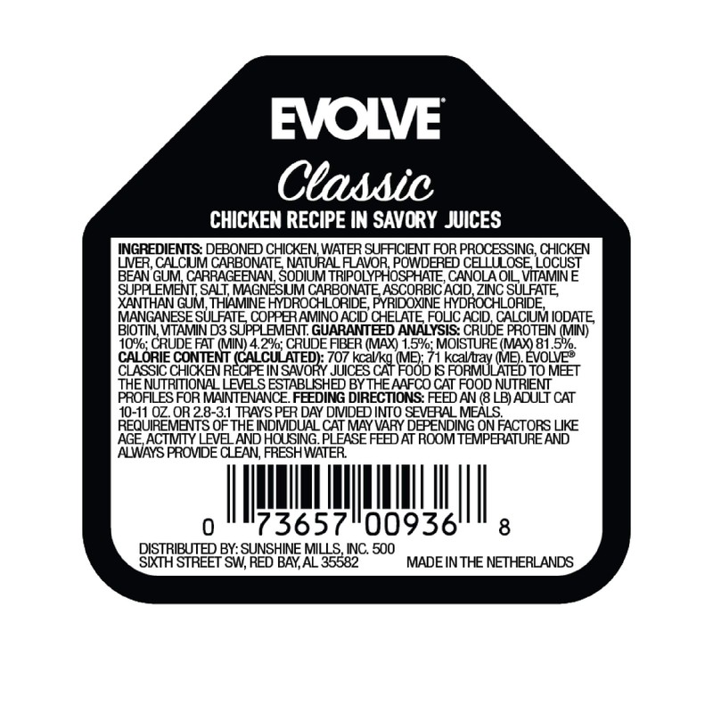 Evolve Classic Crafted Meals Chicken Recipe Cat Food (Pack of