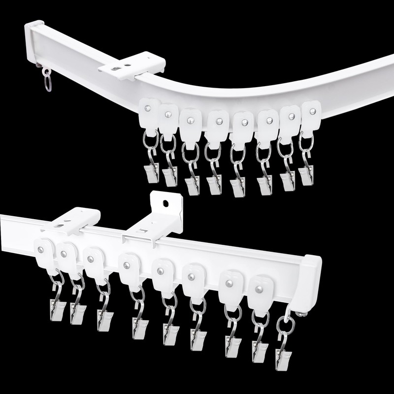 Cbsroro Flexible Bendable Ceiling Curtain Track, Room Divider Curtain Rod