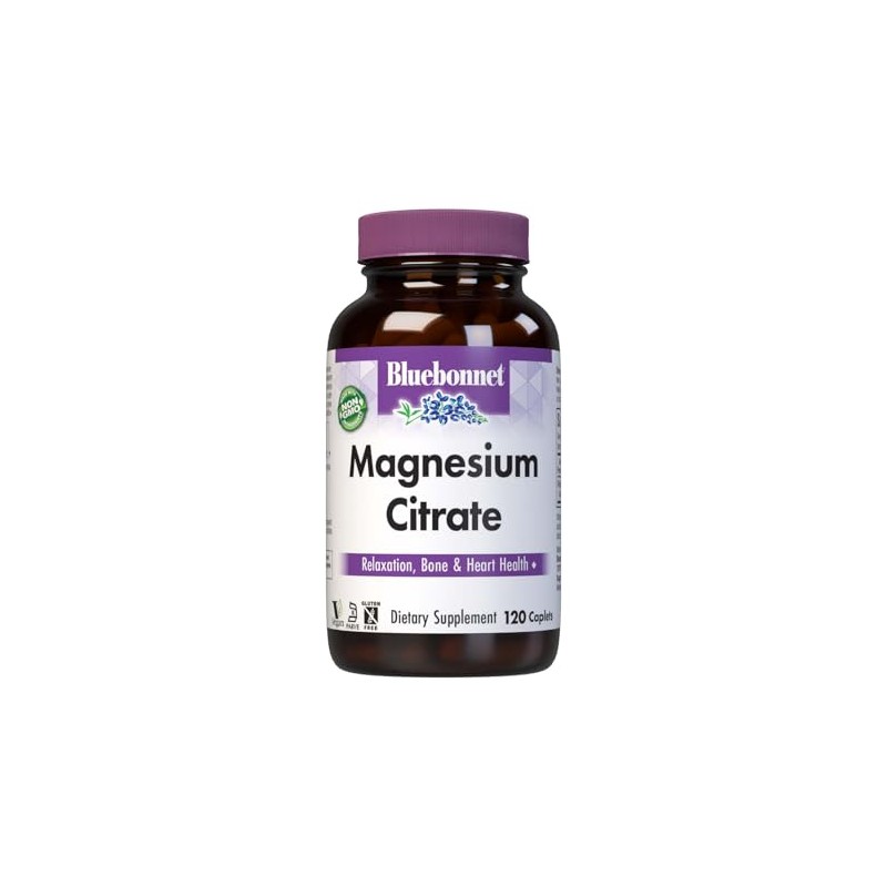 Bluebonnet Magnesium Citrate, 120 Caplets