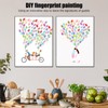 2Set Cartoon Pattern Fingerprint Painting DIY Signature Guest Book Wedding