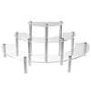 MyGift Semicircle 3 Tier Cupcake Stands, Tabletop Clear Acrylic Tiered