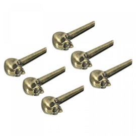 sourcing map Metal Acoustic Guitar Bridge Pins Pegs, Guitar String Pins Replacement for Acoustic Guitar Bronze Tone Pack of 6