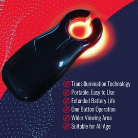 Portable LED Vein Finder - Red Light IV Access Viewer Locator Phlebotomy Flashlight Detector Device - Rechargeable Handheld All Skin Type Vein Hunter Transilluminator for Geriatric Nurses