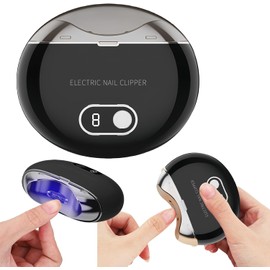 Electric Nail Clippers, Electric Nail Clippers, Nail Trimmer, Nail Polisher, 2 in 1, Electric Nail File, Fingernail Clippers, Nail File with Light, for Babies, Children, Adults and Seniors