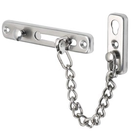 Alise Chain Door Guard Lock,Door Chain Locks with Safety Spring Anti-Theft Press Latch for Inside and Extra Front Door, Brushed Nickel(1 Pack)