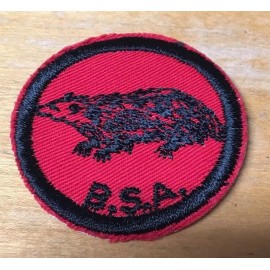 BOY SCOUTS 1953-1972 BADGER 05-G RED MEDALLION PATROL PATCH RD RED TWIL