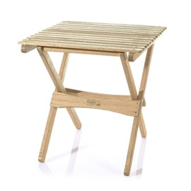 BYER OF MAINE Pangean Folding Wooden Side Table – 18" H x 16" W x 16" H – Portable Compact Outdoor Table – Folding Hardwood Table for Patio, Porch, Balcony, Camping & Garden Use