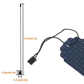 Hezhou Pack of 2000 Case Conversion Fasteners Label Hanging Rope String Snap Locks Pin Safety Loop Hanging Label String Price Hanging Tags String Hanging Tags Fasteners