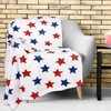 JarThenaAMCS Patriotic Fuzzy Blanket Red Blue Star Throw Blanket 4th