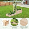 HAPPYGRILL Raised Garden Bed with Trellis, Wood Garden Box w/Open