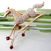 Navachi 18k Gold Plated Crystal Galloping Steeds Horse Az7981b Brooch
