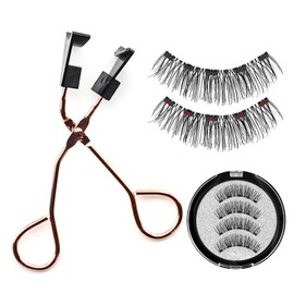 herramientas aplicación pestañas magnéticas suaves con 5 imanes, pestañas postizas magnéticas, aspecto natural, fácil aplicar con clip magnético para pestañas