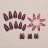 24Pcs French Press on Nails Medium Almond Fake Nails with