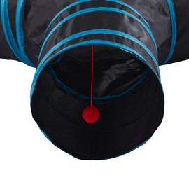 LeamStyle Home Cat Tunnels for Indoor Cats 3 Way Play Toy Kitty Tunnel Peek Hole Toy with Ball for Cat Tube Fun for Rabbits Kittens and Dogs