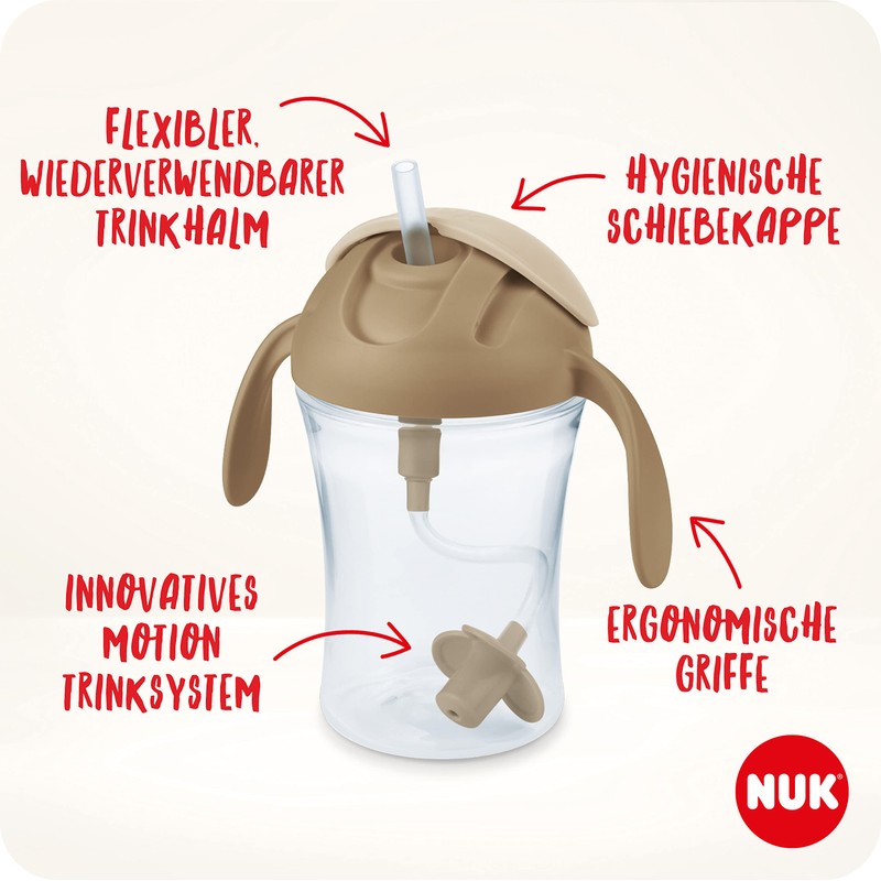 NUK Motion Cup Learning Cup | 230 ml | Leak-Proof,