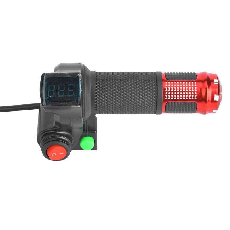 1 Pair Universal LED Voltage Display Twist Throttle for 12‑99V