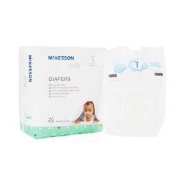 McKesson Baby Diapers, Size 1 (8 lbs to 14 lbs), 20 Count, 6 Packs, 120 Total