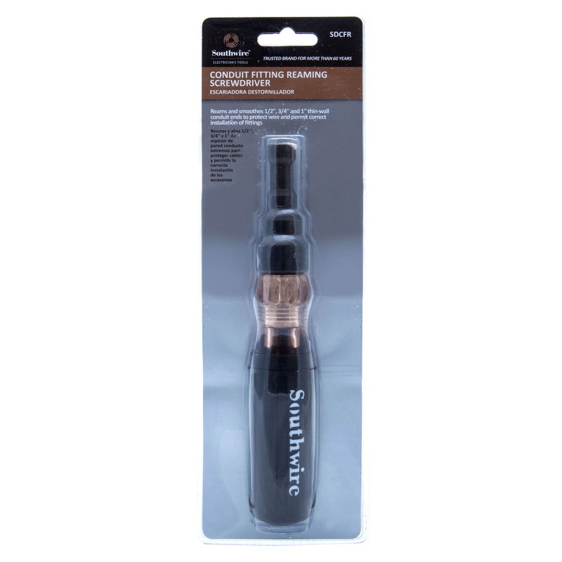 Southwire SDCFR Conduit Fitting Reaming Screwdriver; Heavy Duty; Dual Function;