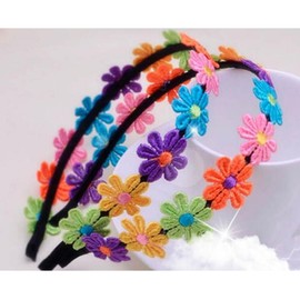 Baoblaze Daisy Lace Trims Decorating Lace Trims for Sewing Craft Projects Embroidered Applique Sewing Craft Wedding Bridal Dress, Pink White, 25mm