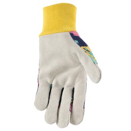 Women's Leather Palm Fabric Gardening Gloves, Medium (Wells Lamont 4180)