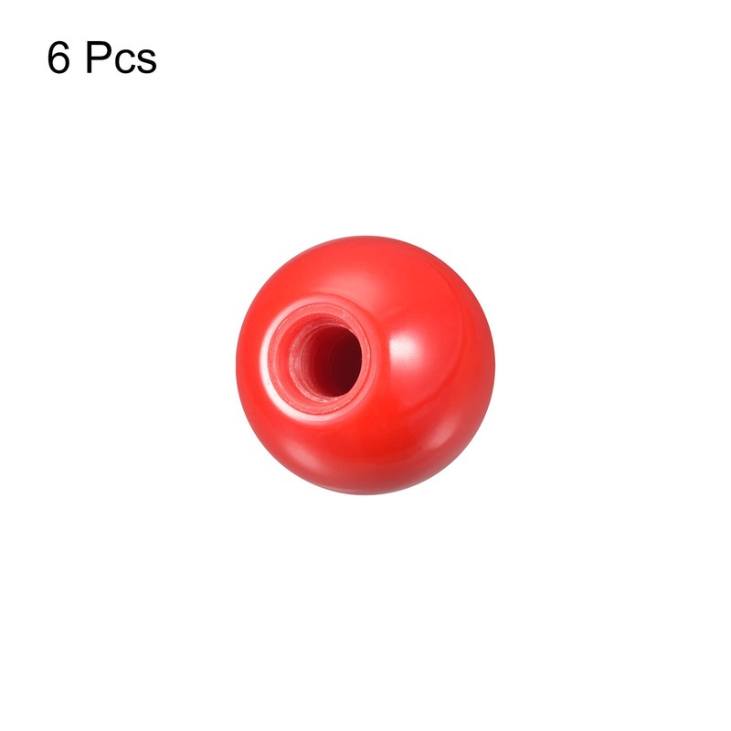 sourcing map 6Pcs Threaded Ball Knobs, M12 Female Thread Thermoset
