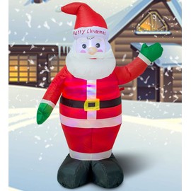 AJY 4ft Christmas Inflatable Santa Claus Inflatable Holiday Lighted Blow-up Yard Decoration Suitable for Christmas Indoor and Outdoor