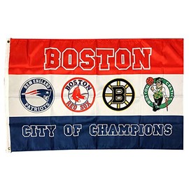 Boston City of Champions Sport Teams House Garden Flag Wall Banner 3x5Feet