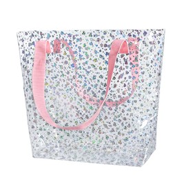 TotePrint Transparent Hologram Beach Bag 31 x 30 x 12 cm PVC Shoulder Bag with Glitter Pattern Waterproof, B090-d2045-9-8517, M