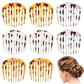 iplusmile Juego De 8 Peines Franceses Decorativos Para El Cabello Peinetas Laterales Ligeras De PláStico Para Peinados Recogidos Y Bodas Accesorios VersáTiles Para Mujeres Y Niñas