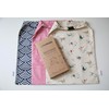 2 XL Beeswax Bread Bags for Homemade Bread, Reusable Cotton