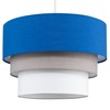 MiniSun | Round Modern 3 Tier Fabric Ceiling Pendant Light