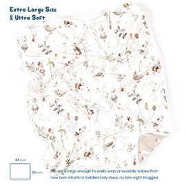 GRSSDER Baby Blankets Super Soft Jersey Knit Swaddle Blanket for Baby Girls and Boys, Double Layer Receiving Blankets 34 x 44 Inches Extra Large for Baby Show Gift, Cute Duck