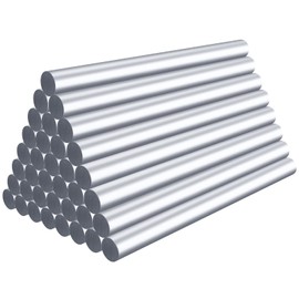 ENPOINT 36 Pack Metallic Silver Hot Glue Sticks, Mini Hot Melt Glue Sticks Colored, Sealing Wax Adhesive Sticks for Crafting, Stamp, Christmas Cards, Decoration, 4" Long x 0.27" Dia