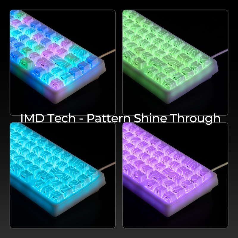 HITIME x XVX M67 Wireless 60% Percent Keyboard, QMK/VIA Topographic