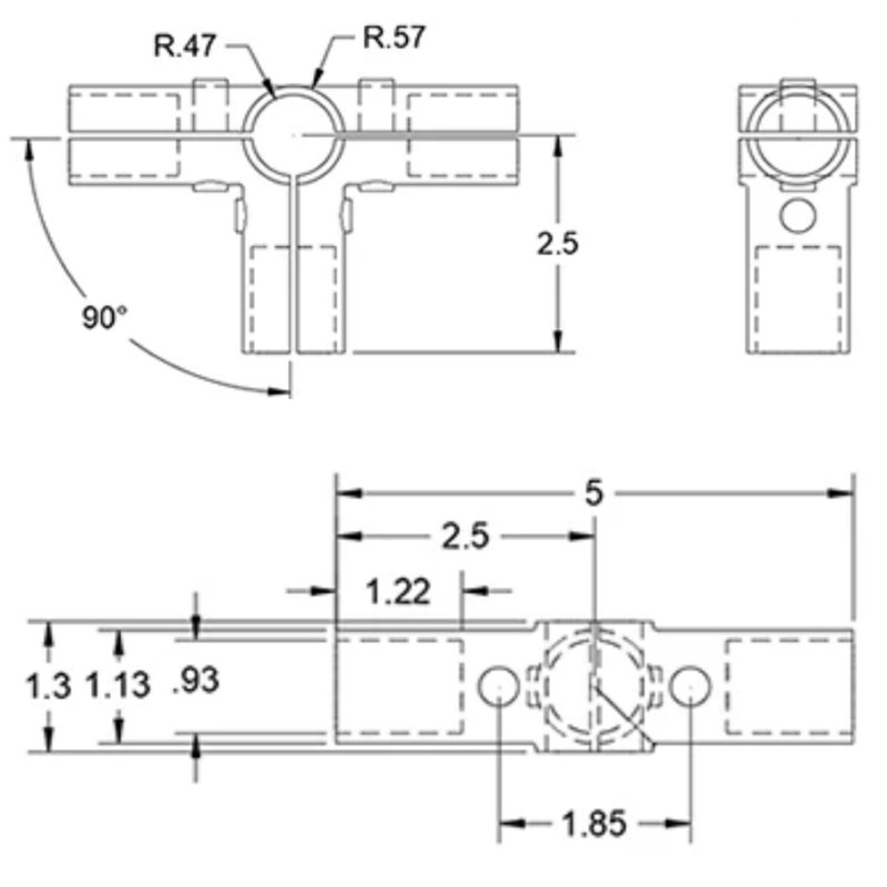 4 PCS End Rail Clamps Fit for 3/4 Inch EMT